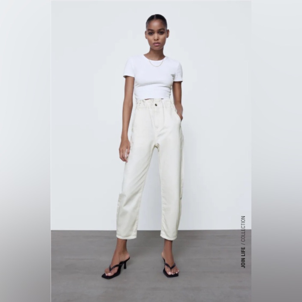 ZARA BAGGY PAPERBAG JEANS